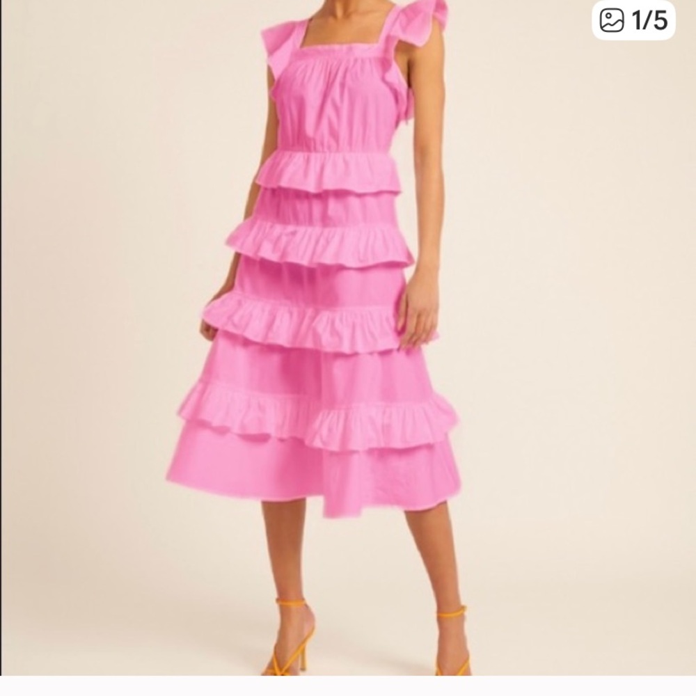 Rachel Parcell Tiered Midi Dress in Orchid